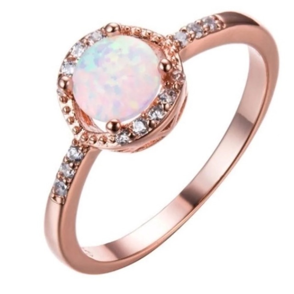 🌹✅Fired Opal Rose Gold Ring.